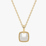 Złota zawieszka z brylantem zawieszona na łańcuszku, elegancka biżuteria od Venetia Jewels