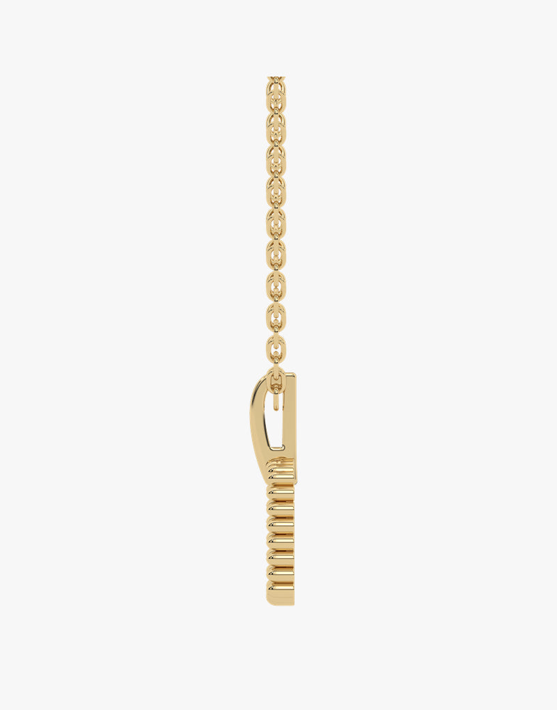 Złota zawieszka z brylantem od Venetia Jewels na eleganckim łańcuszku w minimalistycznym stylu