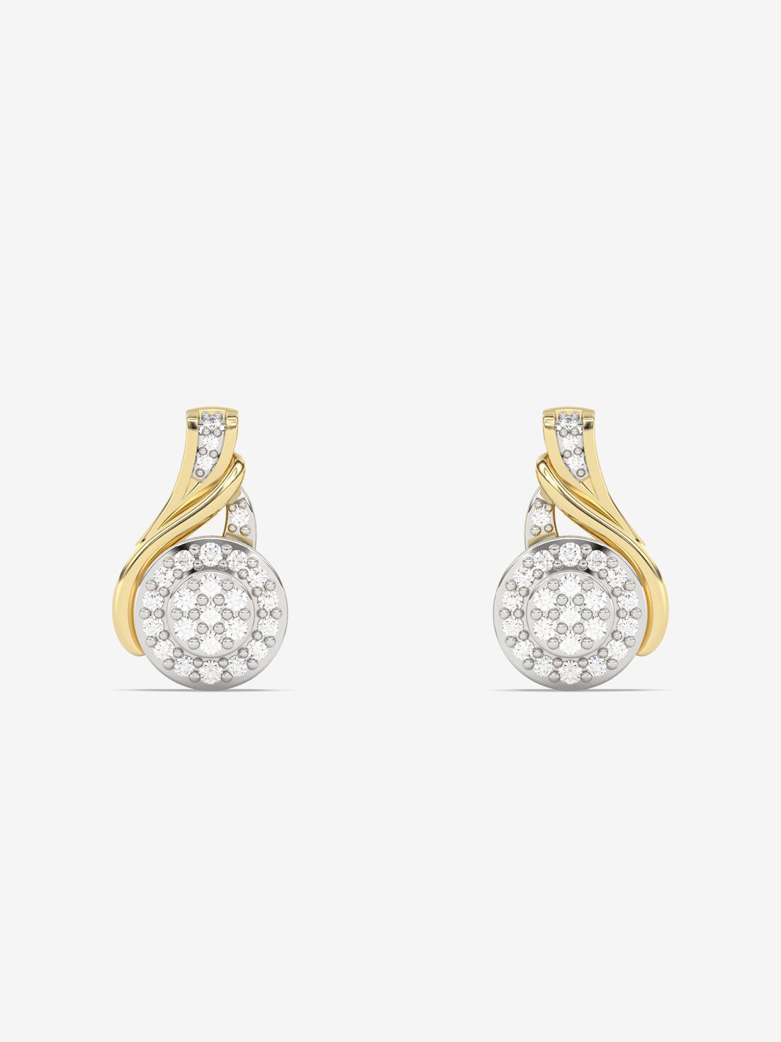 Złote kolczyki w kształcie łezek z brylantami od Venetia Jewels, elegancka biżuteria na każdą okazję