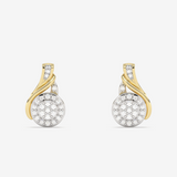 Złote kolczyki w kształcie łezek z brylantami od Venetia Jewels, elegancka biżuteria na każdą okazję