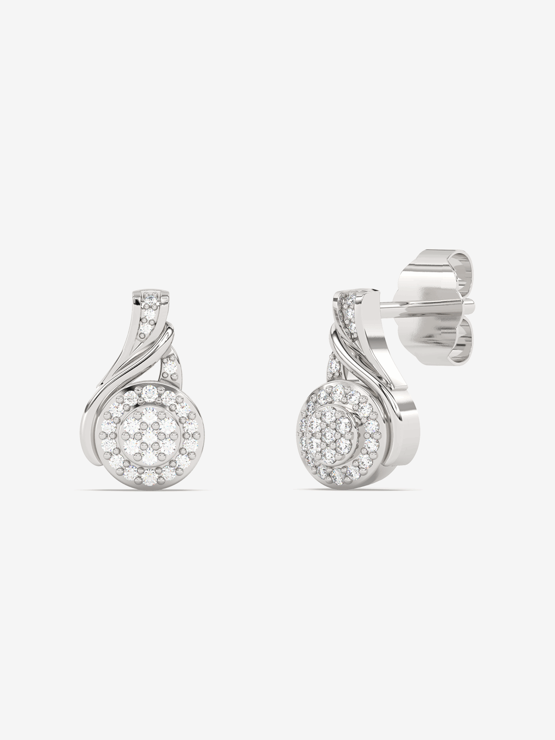 Złote kolczyki w kształcie łezek z brylantami od Venetia Jewels z eleganckim wykończeniem