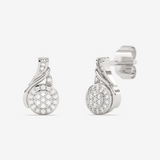 Złote kolczyki w kształcie łezek z brylantami od Venetia Jewels z eleganckim wykończeniem