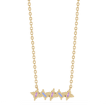 Złoty naszyjnik z ametystem i brylantami od Venetia Jewels, elegancki dodatek na każdą okazję