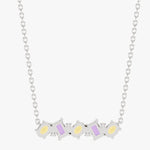 Złoty naszyjnik z ametystem i brylantami, elegancka biżuteria od Venetia Jewels