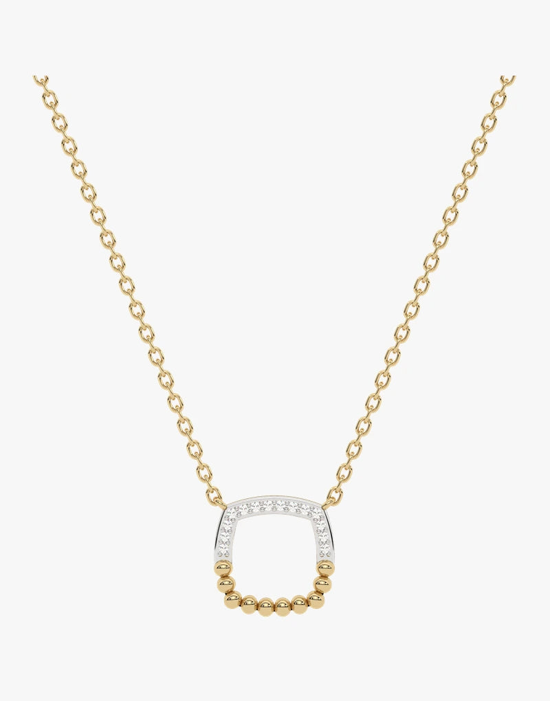 Złoty naszyjnik z brylantami od Venetia Jewels z delikatnym wisiorkiem w nowoczesnym stylu