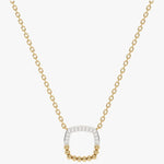 Złoty naszyjnik z brylantami od Venetia Jewels z delikatnym wisiorkiem w nowoczesnym stylu