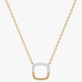 Złoty naszyjnik z brylantami od Venetia Jewels z delikatnym wisiorkiem w nowoczesnym stylu