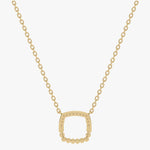 Złoty naszyjnik z brylantami z zawieszką w kształcie kwadratu od Venetia Jewels