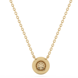 Złoty naszyjnik z brylantami od Venetia Jewels w eleganckim stylu z okrągłym zawieszeniem