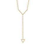 Złoty naszyjnik z brylantami w stylu V od Venetia Jewels, idealny na eleganckie okazje