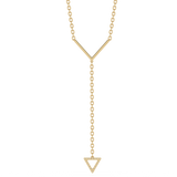 Złoty naszyjnik z brylantami w stylu V od Venetia Jewels, idealny na eleganckie okazje