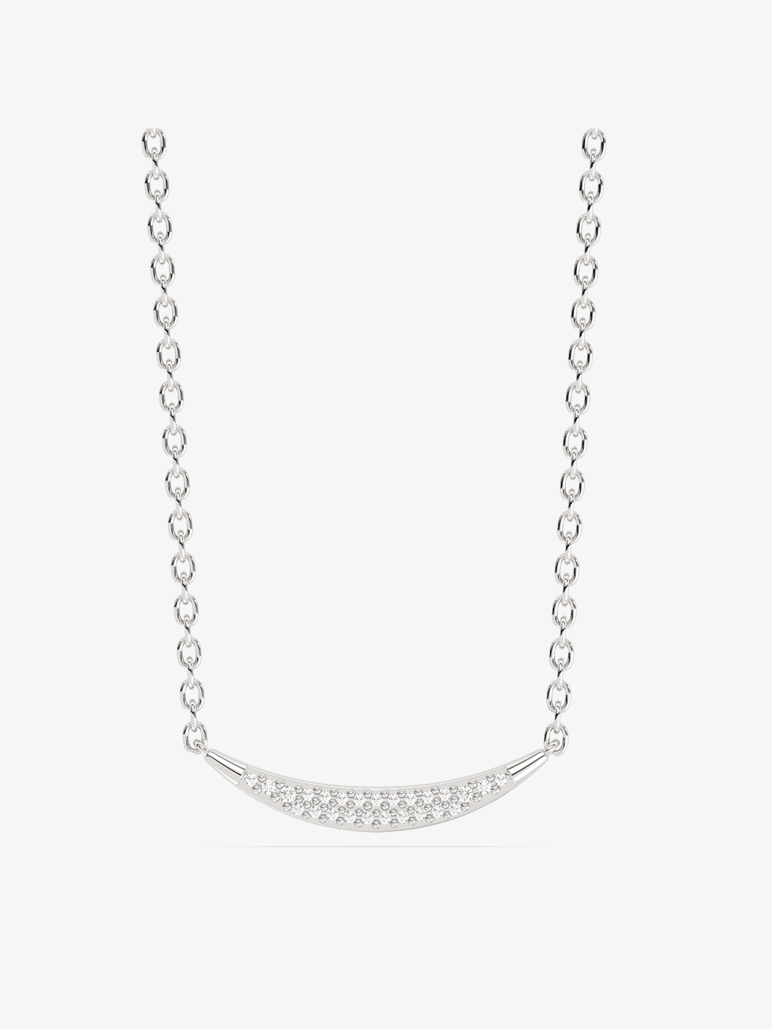 Srebrny naszyjnik z brylantami o minimalistycznym designie, idealny do codziennego noszenia