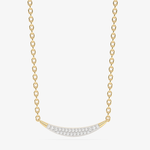 Złoty naszyjnik z brylantami od Venetia Jewels z eleganckim wzorem i delikatnym łańcuszkiem