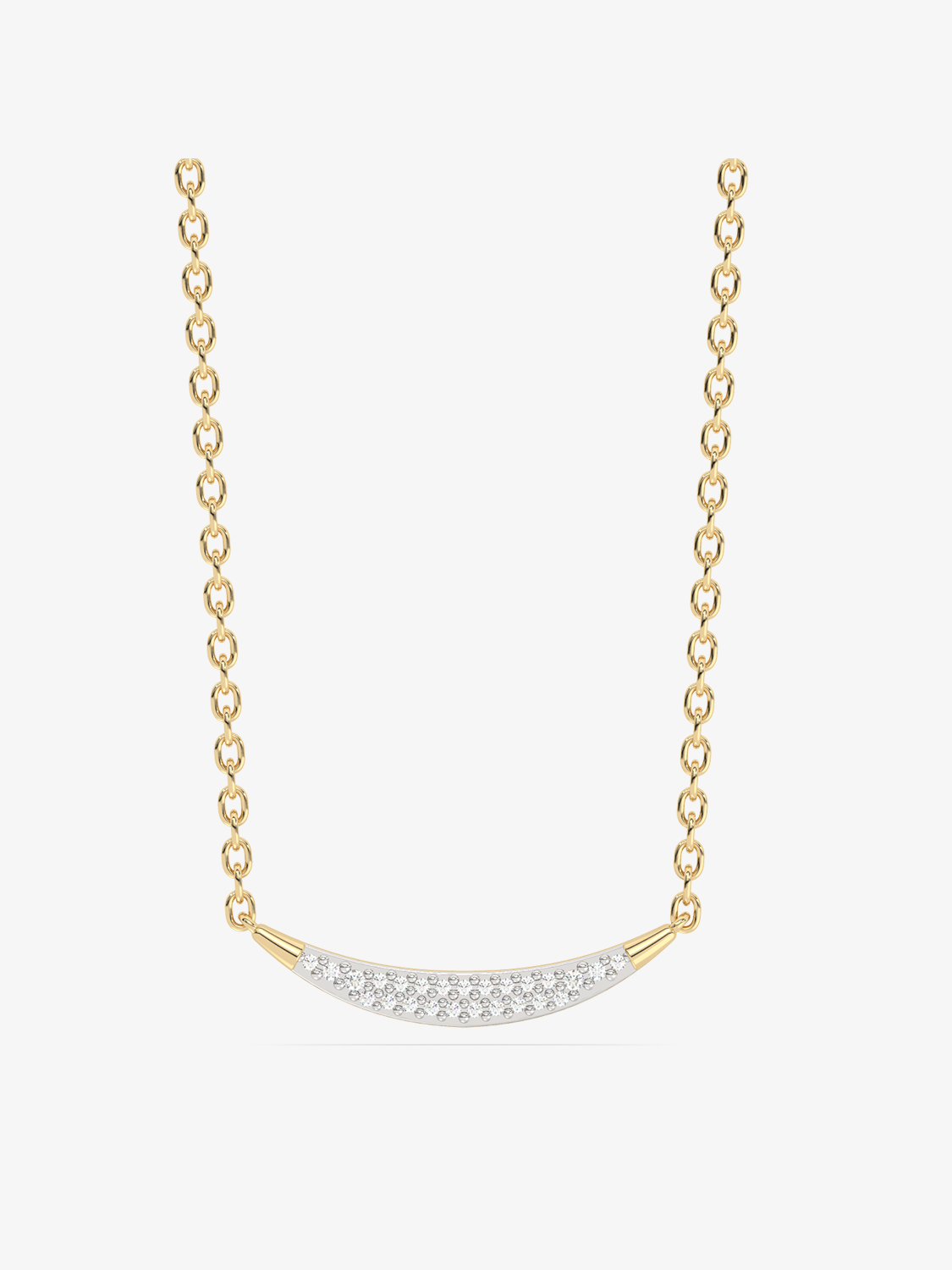 Złoty naszyjnik z brylantami od Venetia Jewels z eleganckim wzorem i delikatnym łańcuszkiem