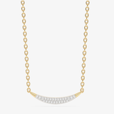 Złoty naszyjnik z brylantami od Venetia Jewels z eleganckim wzorem i delikatnym łańcuszkiem