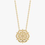 Złoty naszyjnik z brylantem w kształcie kwiatka na delikatnym łańcuszku od Venetia Jewels