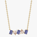 Złoty naszyjnik z granatami szampańskimi od Venetia Jewels z eleganckimi kamieniami dekoracyjnymi