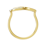 Złoty pierścionek nieskończoność z brylantami, elegancka biżuteria od Venetia Jewels