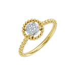 Złoty pierścionek z brylantami od Venetia Jewels z ozdobnym diamentowym centralnym kamieniem