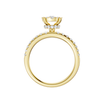 Złoty pierścionek z brylantami od Venetia Jewels z delikatnymi zdobieniami i eleganckim wykończeniem