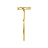 Złoty pierścionek z brylantami od Venetia Jewels o minimalistycznym designie i eleganckim wykończeniu