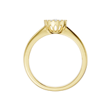 Złoty pierścionek z brylantami od Venetia Jewels z eleganckim wzorem i unikalnym wykończeniem