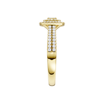 Złoty pierścionek z brylantami od Venetia Jewels, elegancki wzór z lśniącymi kamieniami