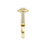 Złoty pierścionek z brylantami od Venetia Jewels, elegancki wzór z lśniącymi kamieniami