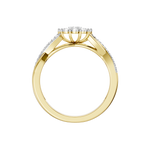 Złoty pierścionek z brylantami od Venetia Jewels z eleganckim wzornictwem i blaskiem