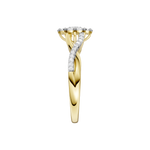 Złoty pierścionek z brylantami od Venetia Jewels o unikalnym, delikatnym wzorze