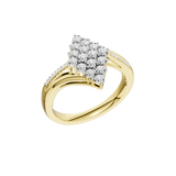 Złoty pierścionek z brylantami od Venetia Jewels w eleganckim stylu i wyjątkowym blasku