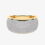 Złoty pierścionek z brylantami od Venetia Jewels, elegancki i efektowny dodatek na każdą okazję