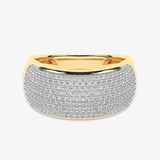 Złoty pierścionek z brylantami od Venetia Jewels, elegancki i efektowny dodatek na każdą okazję