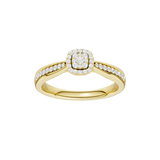 Złoty pierścionek z brylantami od Venetia Jewels z subtelnym zdobieniem i eleganckim wykończeniem