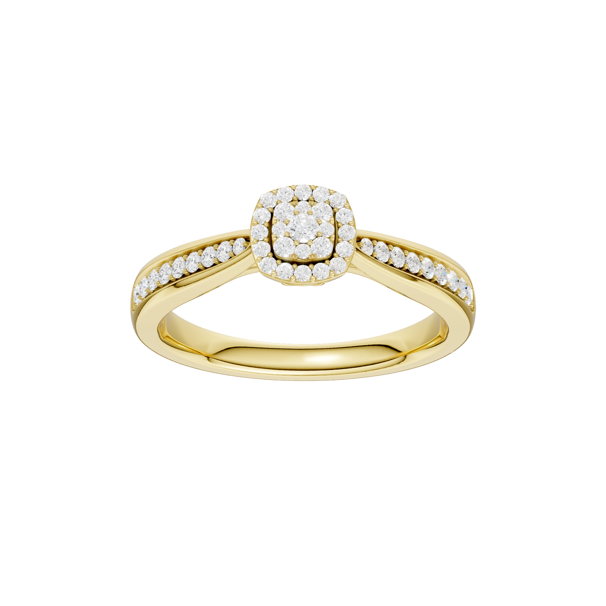 Złoty pierścionek z brylantami od Venetia Jewels z subtelnym zdobieniem i eleganckim wykończeniem