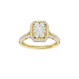 Złoty pierścionek z brylantami od Venetia Jewels z eleganckim, vintage’owym designem