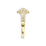 Złoty pierścionek z brylantami od Venetia Jewels z eleganckim zdobieniem i błyszczącymi detalami