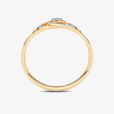 Złoty pierścionek z brylantami o eleganckim kształcie, idealny na wyjątkowe okazje