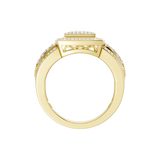 Złoty pierścionek z brylantami od Venetia Jewels z eleganckim wzornictwem i subtelną biżuterią