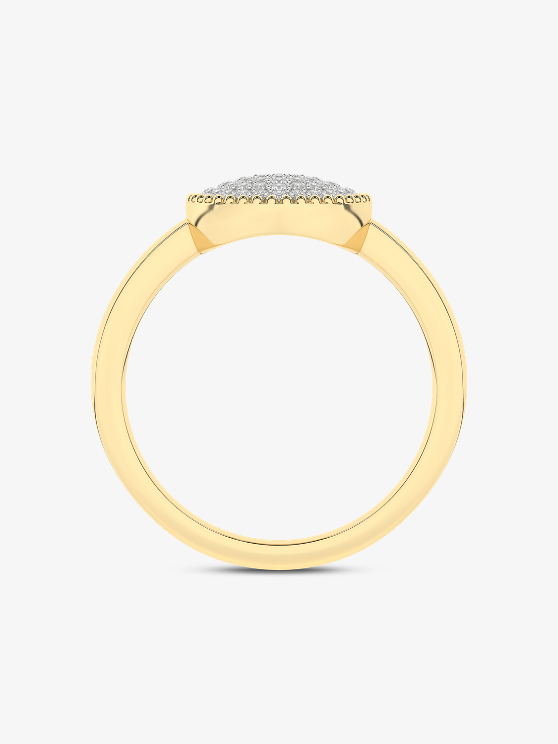 Złoty pierścionek z brylantami od Venetia Jewels w eleganckim, minimalistycznym stylu