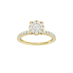 Złoty pierścionek z brylantami z okrągłym szlifem i delikatną obrączką od Venetia Jewels