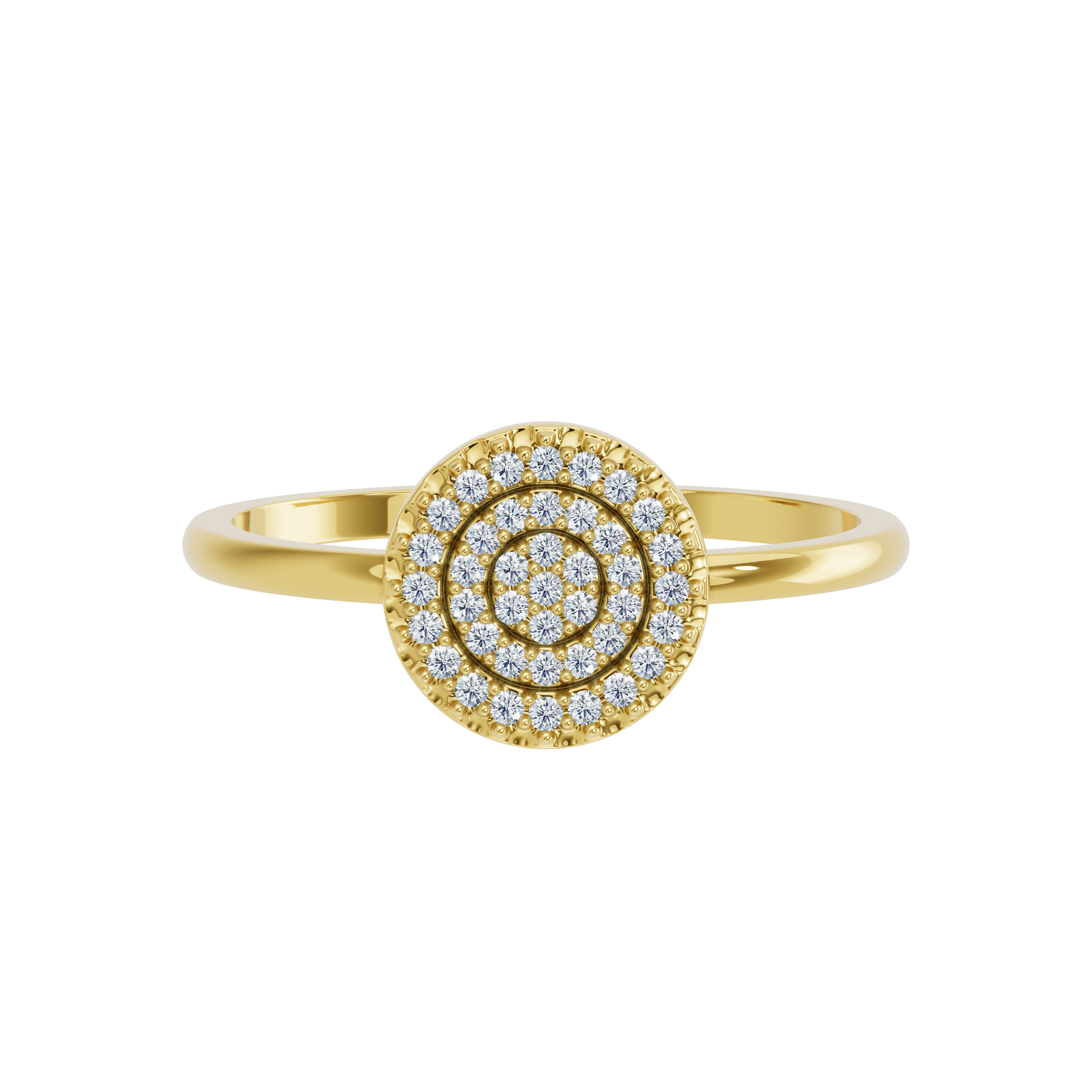 Złoty pierścionek z brylantami w finezyjnym wzorze spirali od Venetia Jewels