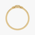 Złoty pierścionek z brylantami od Venetia Jewels z eleganckim, minimalistycznym designem