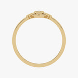 Złoty pierścionek z brylantami od Venetia Jewels z eleganckim, minimalistycznym designem