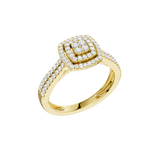 Złoty pierścionek z brylantami z sercem, elegancka biżuteria od Venetia Jewels