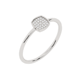 Złoty pierścionek z brylantami o eleganckim designie z błyszczącym blaskiem