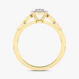 Złoty pierścionek z brylantami od Venetia Jewels z elegancką ozdobą na centralnym kamieniu