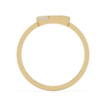Złoty pierścionek z brylantami o nowoczesnym, minimalistycznym designie idealny na wyjątkowe okazje