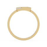 Złoty pierścionek z brylantami o nowoczesnym, minimalistycznym designie idealny na wyjątkowe okazje