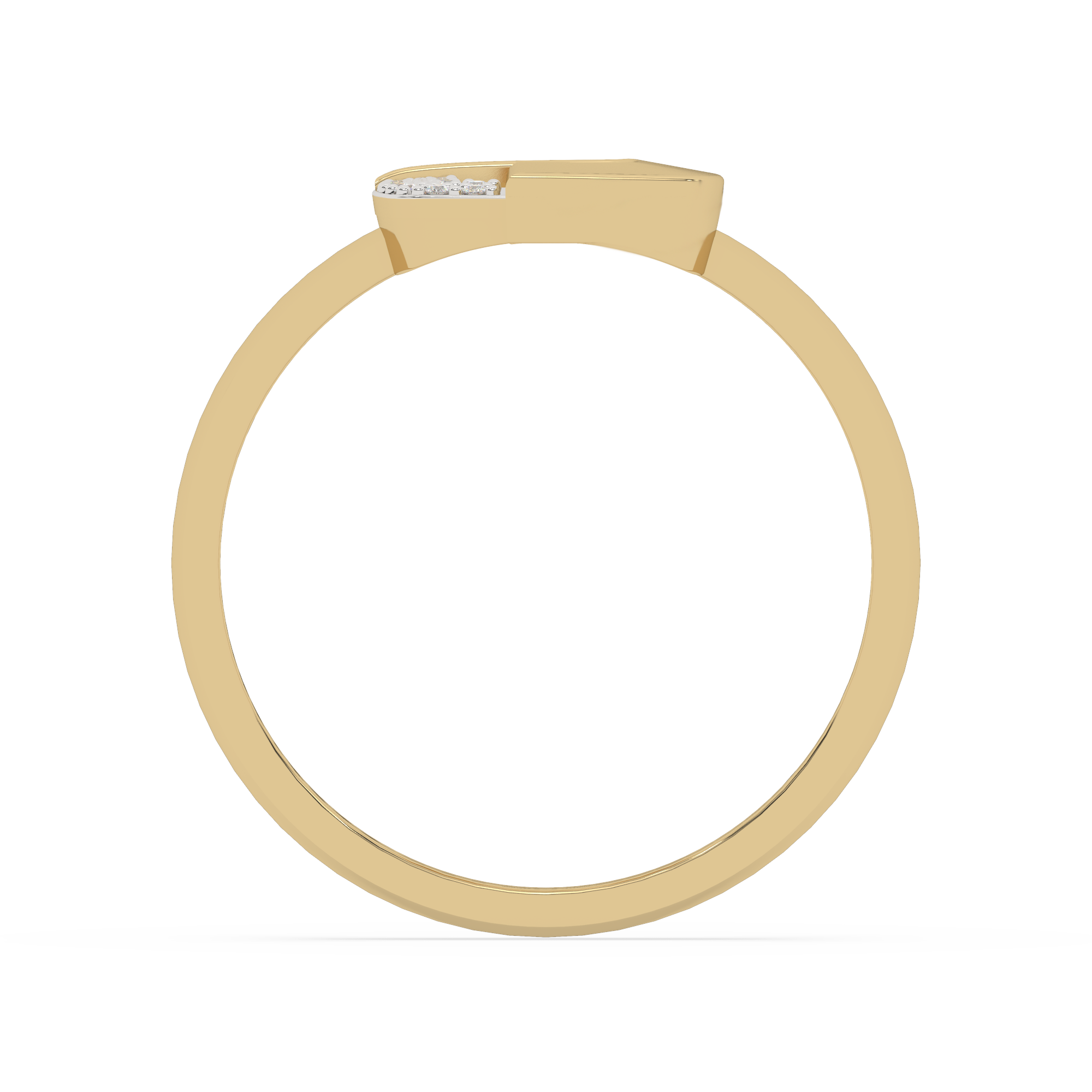Złoty pierścionek z brylantami o nowoczesnym, minimalistycznym designie idealny na wyjątkowe okazje